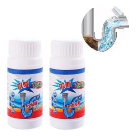 2 Piezas Polvo Limpiador De Drenaje Slim Company Seguro Para Tuberías Potente Elimina Residuos Grasas Cabellos Para Prevenir Malos Olores Limpieza De Plomería 110g