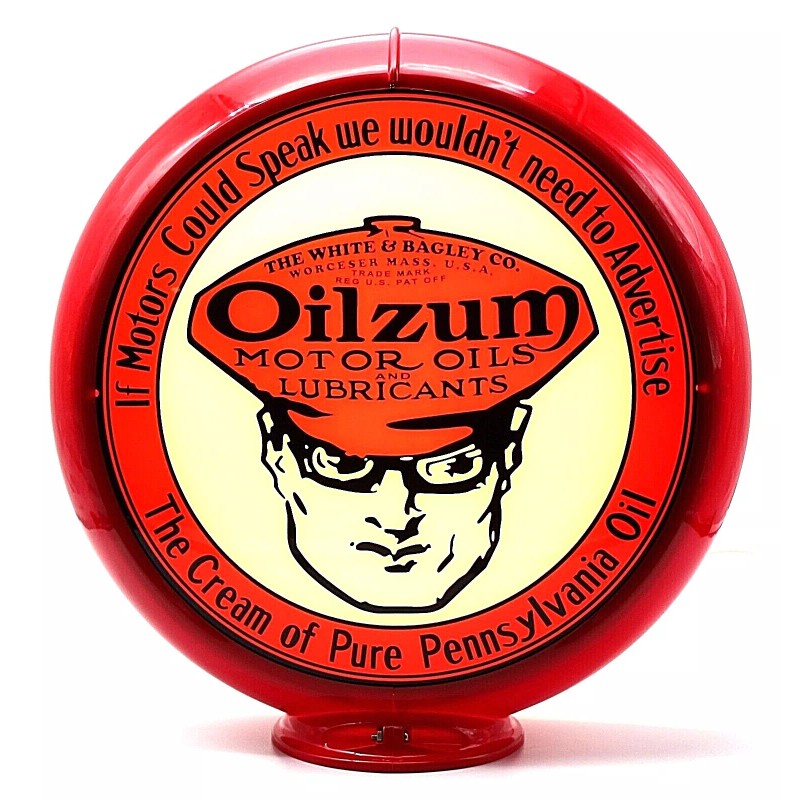 OILZUM 13.5" Gas Pump Globe - SHIPS FULLY ASSEMBLED!! -