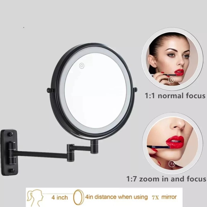 X-10 2pk. - Black 8in. Double Sided Magnifying Make Up