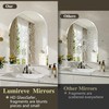 Frameless Arched Mirror, 24"x36" Beveled Bathroom Vanity Mirrors