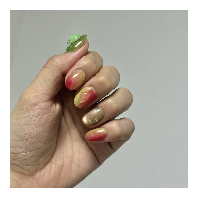 5 types of fruit nails, peach nail, cherry nail -