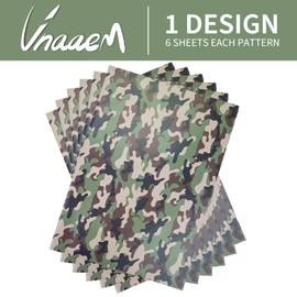 Vnaaem Camo Wrapping Paper 6 Pc Green Brown Camouflage Gift Wrap Paper for Birthday Men Women Kids Boys Camping Themed Party 19.6 X27.8Inch