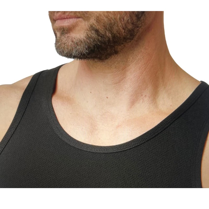 32 Degrees Comfort Mesh Tank Top, 3 Pack, Large Black