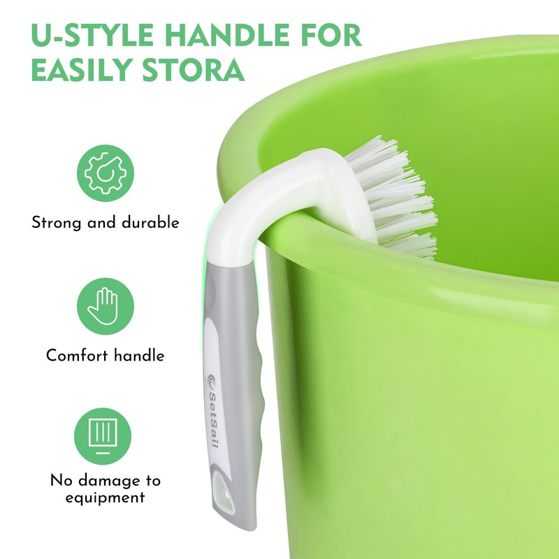SetSail Scrub Brush, Heavy-Duty Scrub Brushes for Cleaning with Stiff