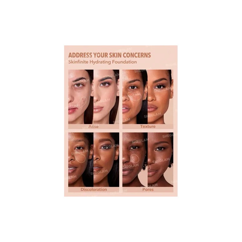 Sheglam Base De Maquillaje Hidratante Skinfinite-variostonos Tono Golden