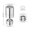 FTXanty 2 Pieces Tap Attachment Tap Aerator 360° Rotatable Tap
