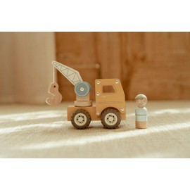 Little Dutch 2530 Wooden Car Crane - Yellow