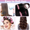 JOLCEEY 50pcs Hair Rollers with Clips, Jumbo Large Medium Small