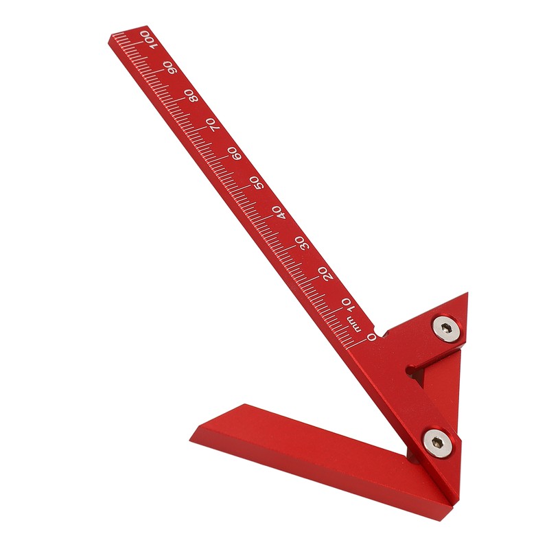 Center Gauge 105mm 45° 90° Aluminum Alloy Line Ruler Measuring