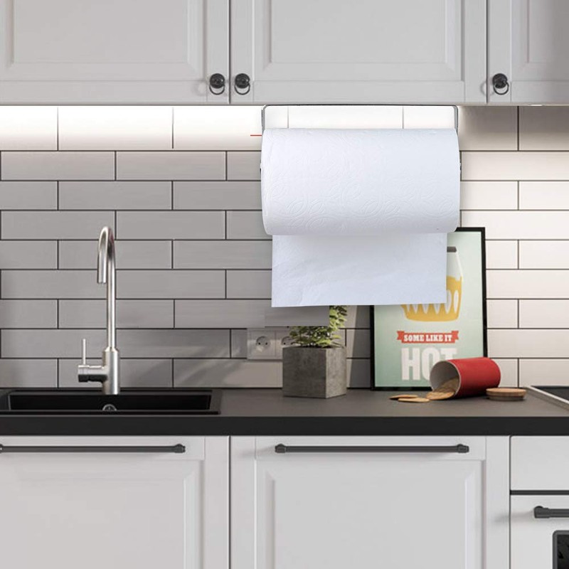 PHUNAYA Under Cabinet Paper Towel Holder Wall Mount for Home