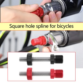 LT Easiyl Pack of 2pcs Bike Square Spline Bottom Bracket Anti Drop Auxiliary Tool Bicycle Bottom Bracket Remover Anti-Drop Screw, Black and Red
