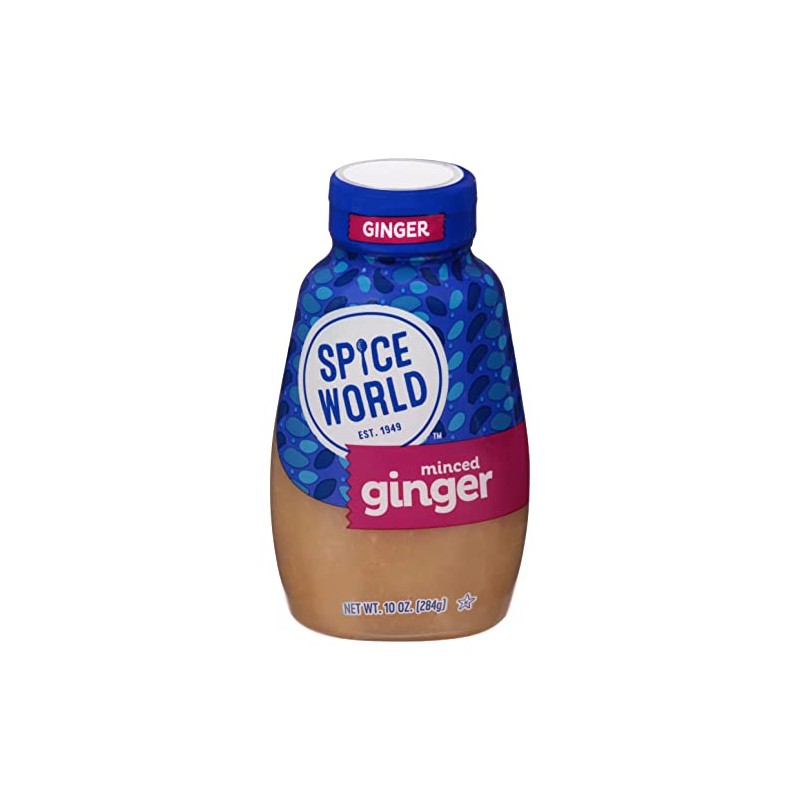 Spice World Squeezable Premium Minced Ginger, 10 Oz