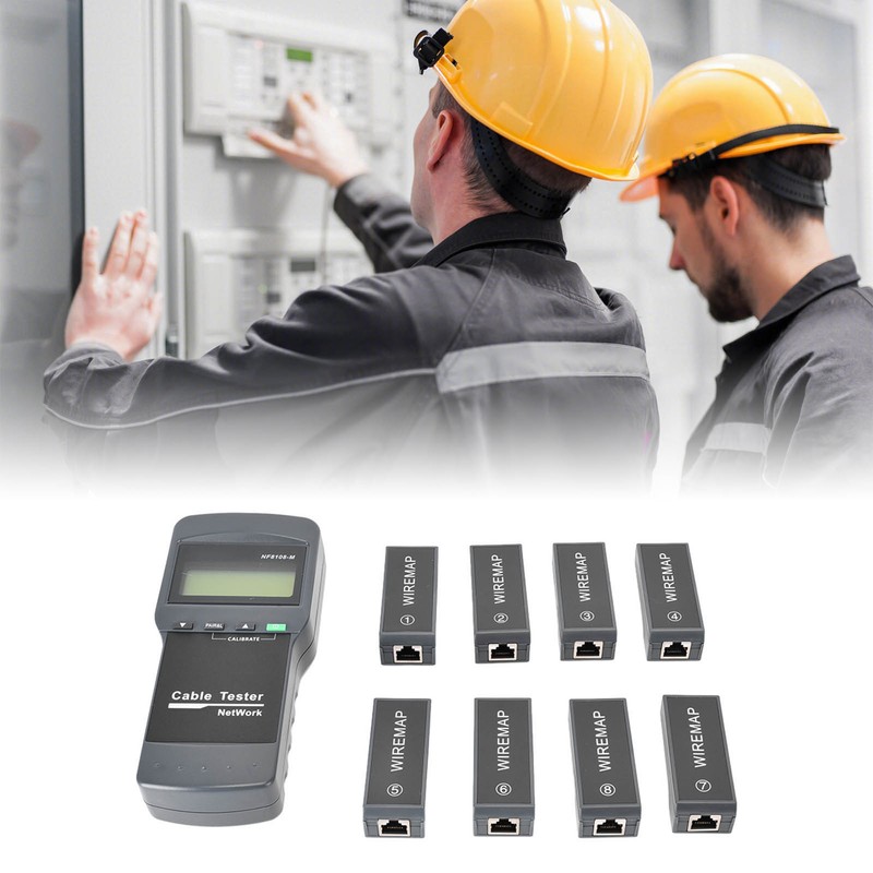 F‑8108‑M LCD Display Network Cable Length Tester Cable Wire Fault