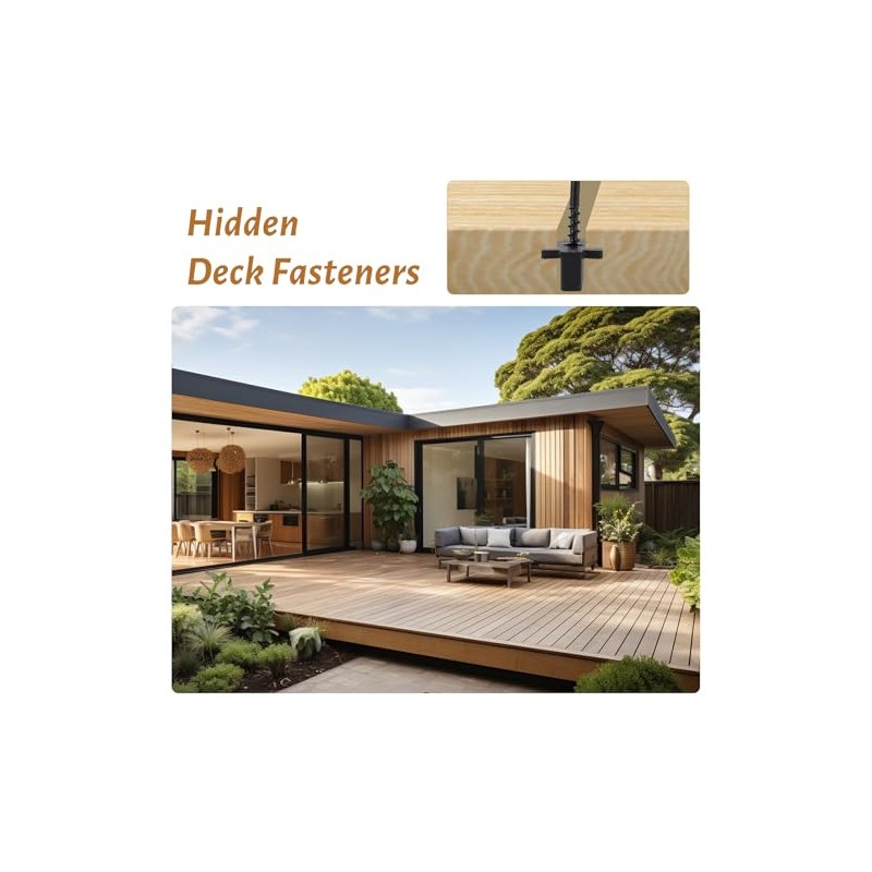 600PCS Hidden Fasteners Composite-Deck - Universal Nylon Composite Decking Fasteners
