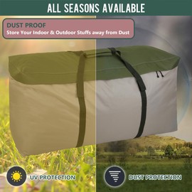 Rachmi Cushion Storage Bag (152 Gal) 60 Inch with Zipper & Padded Handle, Outdoor Oversized Heavy Duty 600D Water-resistant Moving Bag, (60"Wx20"Dx29"H, Extra Large)