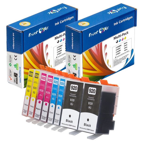 PrintOxe™ Compatible 8 Ink Cartridges for 920XL (2 Compete Sets)