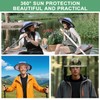 Esteopt 2pcs Head Net Hat, Mosquito Sun Hat with Hidden