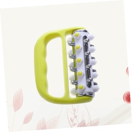KOMBIUDA 1pc Plastic Acupressure Roller Massager for Easy Muscle Relief Ergonomic Design Green Handheld Tool for Neck Shoulder and Cellulite Massage