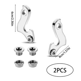 ANBOO 2PCS Alloy Bike Rear Derailleur Hanger Transmission Tail Hook for Adapter Replace Part Frame Mountain Road Racing Cycling