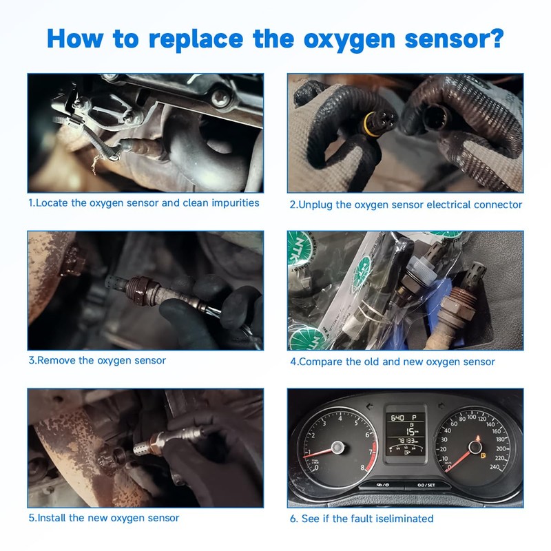 2 PCS 234-4528 & 234-4529 Oxygen O2 Sensor Upstream &