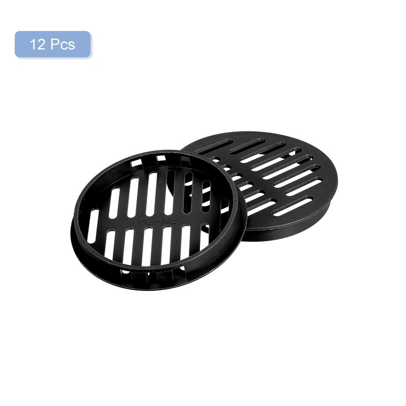 sourcing map 12Pcs 80mm/3.15" Circular Soffit Air Vents, Plastic Soffit