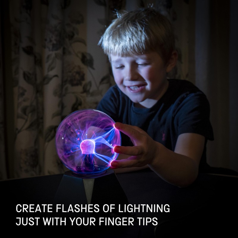 Funtime Gifts Science Museum 5-Inch Sound Reactive Plasma Ball -