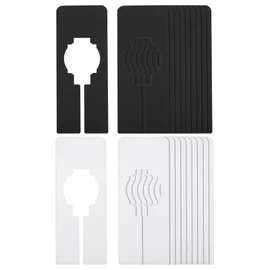 PATIKIL Clothes Sorter Closet Hangers - 20 Pack Rectangle Closet Clothes Sorter Labeled Dividers White Black