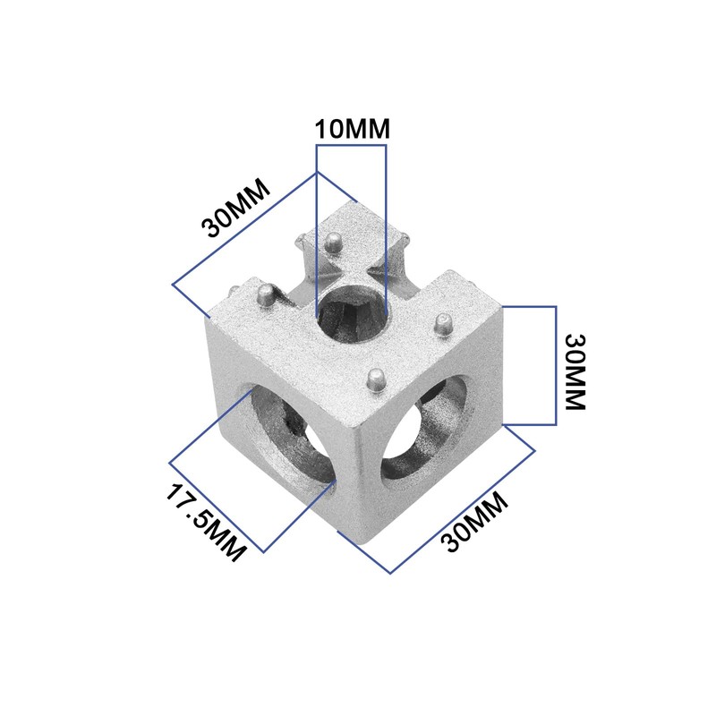 LT Easiyl 4set 3-Way Corner Bracket Cube 30x30x30mm 3-Way Aluminum