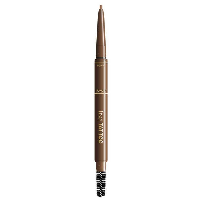 K-Pallet 3-Way Eyebrow Pencil, 02, Natural Brown, Waterproof Pencil, 0.0004
