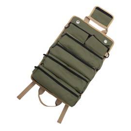 WHAMVOX Versatile Rolling Tool Bag Organizer Multi-pocket Heavy Duty Hardware Pouch for Electricians Carpenters and Gardeners Construction Go Use