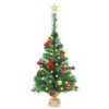 TREATLIFE HOME Artificial Pre-lit Christmas Tree with Ornaments, 2 ft