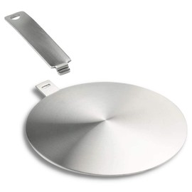 MoniDecor Induction Adaptor Plate for Pots, Coffee Machines and Pans with Removable Handle 20 cm Stainless Steel Adapter Plate Induction Adapter Plate