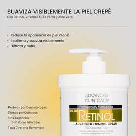 ADVANCED CLINICALS 2 PACK SET - CREMA REAFIRMANTE CORPORAL RETINOL VITAMINA E TE VERDE ALOE VERA SPA Y TRAVEL SIZE 454GR59ML