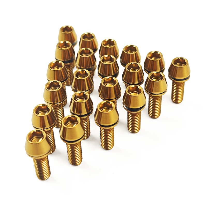 6 Pcs Titanium Stem Bolt Kit, Allen Hex M5x16mm 18mm