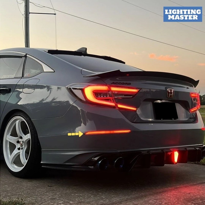 lighting_master Clear Rear Bumper LED Reflector Fits Honda Accord 2018-2022