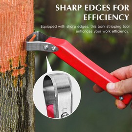 AGLOO 2 Pcs Bark Removal Tool Bark Peeler - Bark Scraping Tool for Patio Lawn Yard - for Grafting Girdling Woodworking,High-Carbon Steel