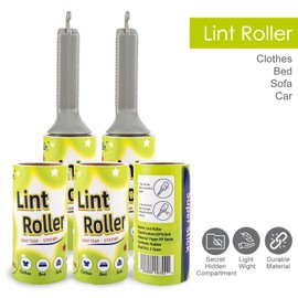 Livebe Real Working Lint Roller with Storage, Secret Stash Safes, Secret Hidden Diversion,Money Jewelry Storage (man)