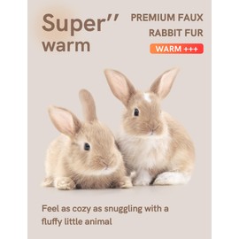 YnM Ultra Soft Fuzzy Throw Blanket, Hand Knit with Faux Rabbit Fur and Cotton Chunky Yarn, Reversible Thick Fluffy Throws, Home Décor Piece for Couch, Sofa & Bed, Light Grey 60x80 Inch