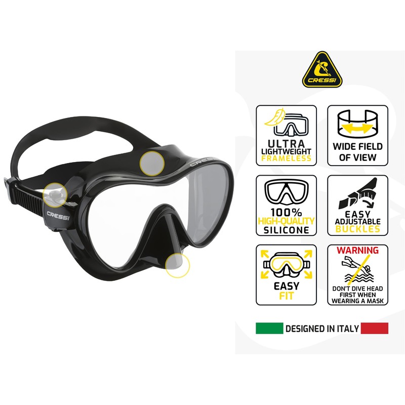Cressi F1 Snorkel Mask Turquoise Mask