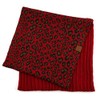 C.C Exclusives Solid Color Ribbed Infinity Scarf with Leopard Pattern