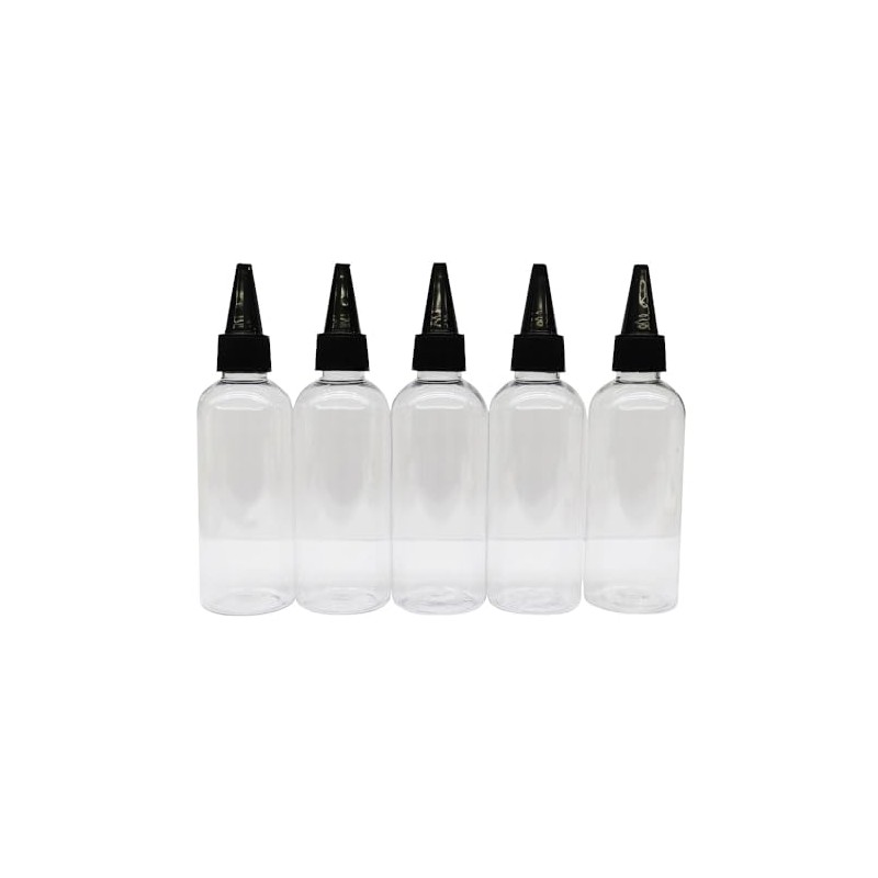 EpoChemical PET Clear Cap Bottle, 3.4 fl oz (100 ml),