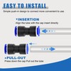 Brintek 100PCS Push to Connect Fittings Pneumatic Air Line 4