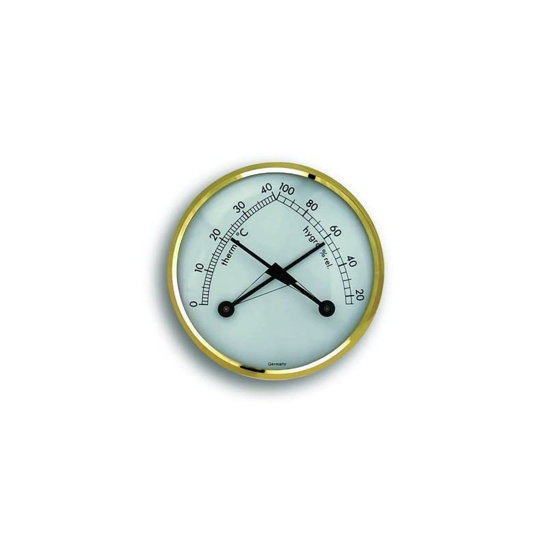 TFA KLIMATHERM Thermo-hygrometer with brass bezel