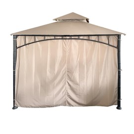 HETTRICK Gazebo Universal Replacement Canopy 10'x10'Privacy Side Wall 1-Panel Curtain Only (Khaki)