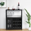 Takywep Wine Cabinet with Removable Wine Rack, Farmhouse Coffee Bar