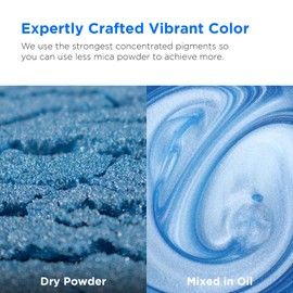 Rolio - Mica Powder - 1 LB of Pigment for Paint, Dye, Soap Making, Nail Polish, Epoxy Resin, Candle Making, Bath Bombs, Slime - (Blue Dragonfly)