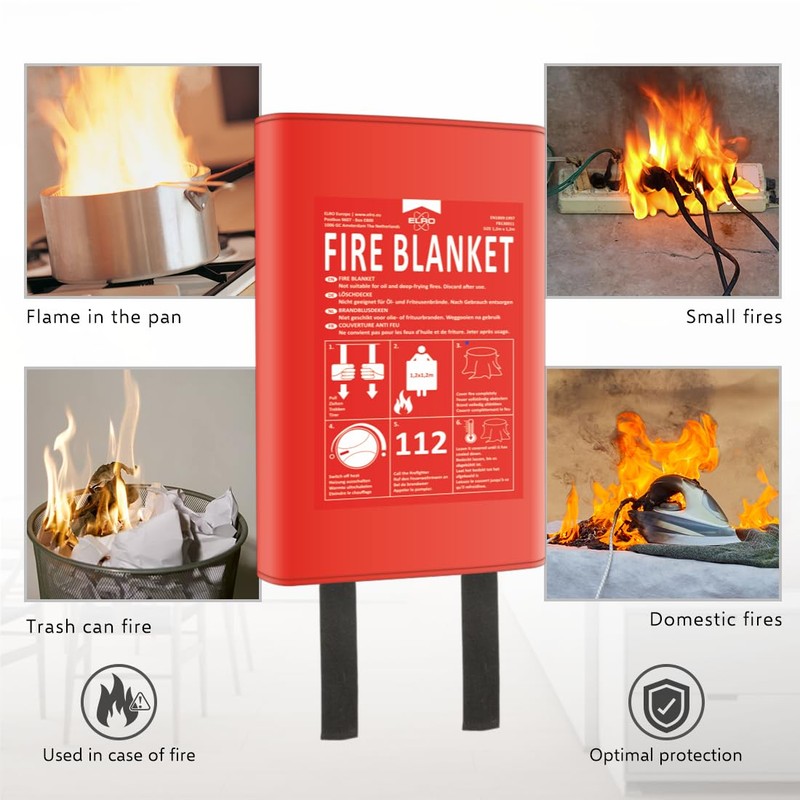 ELRO Fire Blankets FB1300 Fire Blanket 1.2 m x 1.2