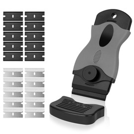 flintronic Flintronic Schaber, Keramikschaber mit 20 Edelstahl & Kunststoffklingen, Schaber Kchenschaber Set, Keramikschaber Kratzer, Herd Glasschaber, Herdschaber fr Kochfeld, Backofen, Glaskeramik