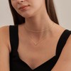 Vceoa Diamond Necklace for Women Dainty Gold Necklace Layered Gold