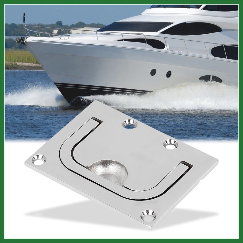 Motoforti 76x57mm Boat Floor Locker Hatch Lift Flush Ring Pull